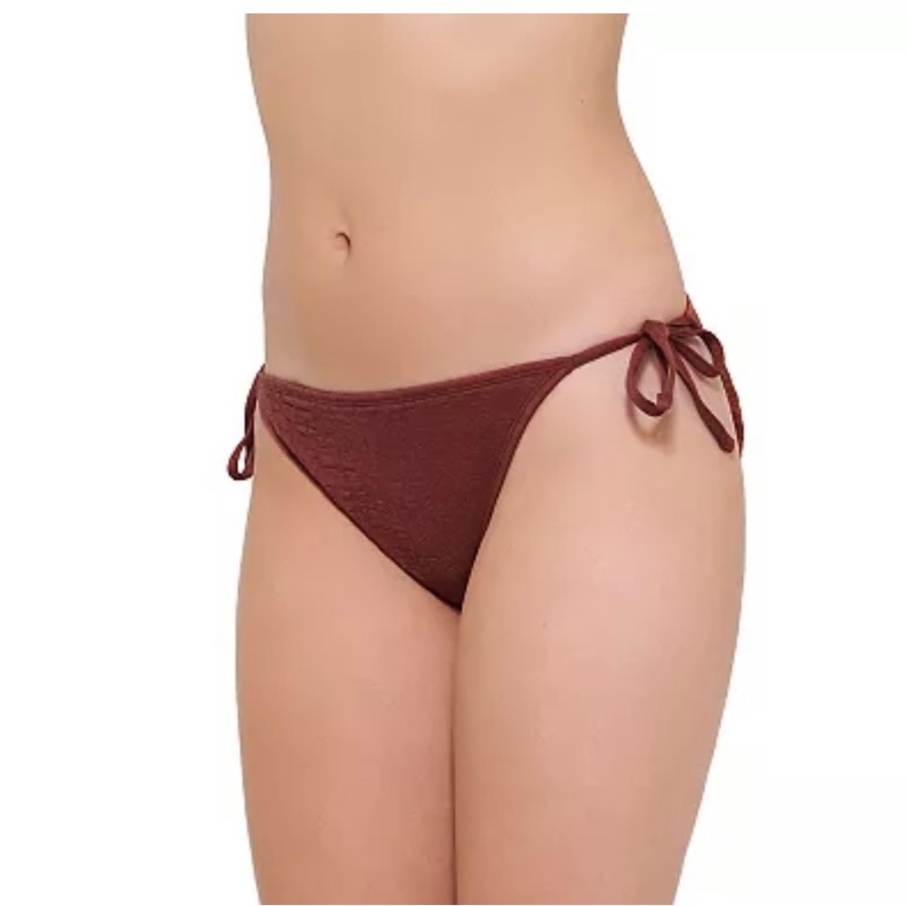 Ninety Nine Womens String Bikini Bottom Size M Brown Side Ties